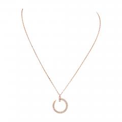  Cartier CARTIER JUSTE UN CLOU 18K ROSE GOLD JUSTE UN CLOU PAVE DIAMOND PENDANT NECKLACE - 2952540
