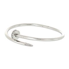  Cartier CARTIER JUSTE UN CLOU 18K WHITE GOLD SIZE 18 BRACELET - 3427490