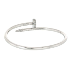  Cartier CARTIER JUSTE UN CLOU 18K WHITE GOLD SIZE 18 BRACELET - 3427497