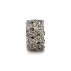  Cartier CARTIER LA DONA 18K WHITE GOLD PAVE DIAMOND RING - 1694396