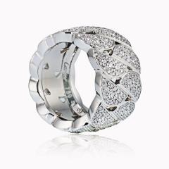  Cartier CARTIER LA DONA 18K WHITE GOLD PAVE DIAMOND RING - 1694397