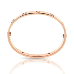  Cartier CARTIER LOVE 18K ROSE GOLD 4 DIAMOND SIZE 16 BRACELET - 3427493