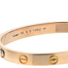  Cartier CARTIER LOVE 18K ROSE GOLD LOVE SIZE 16 BRACELET - 2494333