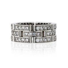  Cartier CARTIER MAILLON 18K WHITE GOLD 1 45CTS DIAMOND RING - 1694227