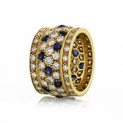  Cartier CARTIER NIGERIA 18K YELLOW GOLD SAPPHIRE AND DIAMOND RING - 1695843