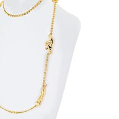  Cartier CARTIER PANTHERE 18K YELLOW GOLD 6 MOTIF CHAIN NECKLACE - 1694198