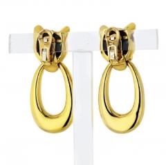  Cartier CARTIER PANTHERE 18K YELLOW GOLD DOOR KNOCKERS CLIP EARRINGS - 1858607