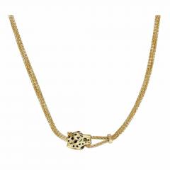  Cartier CARTIER PANTHERE 18K YELLOW GOLD HEAD COLLAR NECKLACE - 1705773