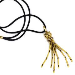  Cartier CARTIER PANTHERE 18K YELLOW GOLD ON A BLACK CORD PENDANT - 1694154