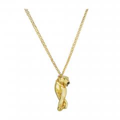  Cartier CARTIER PANTHERE 18K YELLOW GOLD ON A DOUBLE CHAIN PENDANT - 1695864