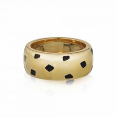  Cartier CARTIER PANTHERE 18K YELLOW GOLD SPOTTED LACQUER WEDDING RING - 1705752