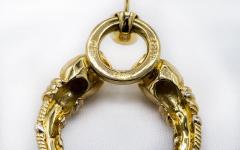  Cartier CARTIER PANTHERE 18K YELLOW GOLD VINTAGE HOOP EARRINGS - 1694454