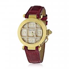  Cartier CARTIER PASHA 18K YELLOW GOLD 32MM DIAMOND GRID ROUND DIAL LADIES WATCH - 1695822