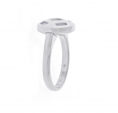  Cartier CARTIER PASHA MOTHER OF PEARL 18K WHITE GOLD RING SIZE 50 - 2623210