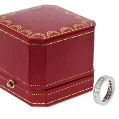  Cartier CARTIER PLATINUM 5 50CTTW PRINCESS CUT DIAMOND ETERNITY EU 49 RING - 3715772