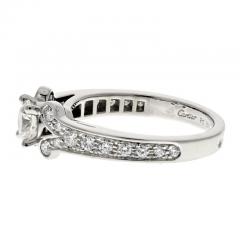  Cartier CARTIER PLATINUM BALLERINE 0 51CT ROUND DIAMOND RING - 3154991