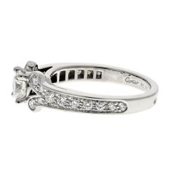  Cartier CARTIER PLATINUM BALLERINE SOLITAIRE 0 51CT ROUND DIAMOND RING - 3344057