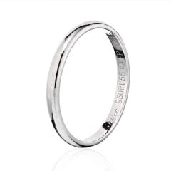  Cartier CARTIER PLATINUM MODEL 1895 LADIES DOME WEDDING RING - 2302486