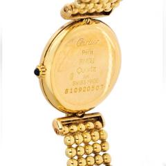  Cartier CARTIER RIVOLI 18K YELLOW GOLD 1292 LADIES DIAMONDS AND RUBY WATCH - 1869925