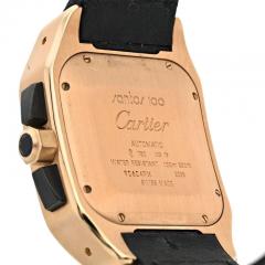  Cartier CARTIER SANTOS 18K ROSE GOLD SANTOS 100 XL CHRONO MENS WATCH - 3164482