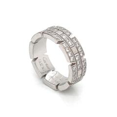  Cartier CARTIER TANK FRANCAISE 18K WHITE GOLD DIAMOND WEDDING BAND - 1694431