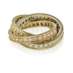  Cartier CARTIER TRINITY 18K TRI COLOR DIAMOND RING - 1704854