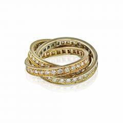  Cartier CARTIER TRINITY 18K TRI COLOR DIAMOND RING - 1705756