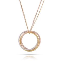  Cartier CARTIER TRINITY 18K TRI COLOR TRIPLE CIRCLE DIAMOND PENDANT - 1705052