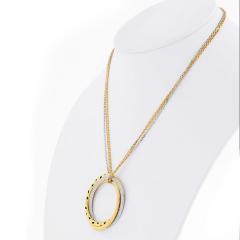  Cartier CARTIER TRINITY 18K TWO TONE DIAMOND PANTHERE CIRCLE ON TRIPLE CHAIN PENDANT - 1705081