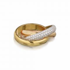  Cartier CARTIER TRINITY PLATINUM 18K WHITE GOLD DIAMOND RING - 1705800