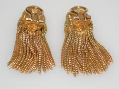  Cartier Cartier 18 K Gold Chain Clip on Earrings - 1124213