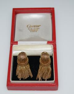  Cartier Cartier 18 K Gold Chain Clip on Earrings - 1124215