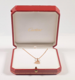  Cartier Cartier 18 Karat Pink Gold and Diamond Heart Pendant and Necklace 0 25 Carat - 964187