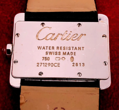  Cartier Cartier 18 Karat White Gold Mini Tank Divan Watch Diamond Paved Case - 2718143