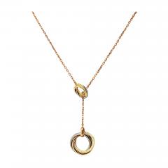  Cartier Cartier 18K Tri Color Trinity Diamond Lariat Necklace - 4817835