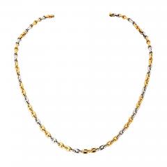 Cartier Cartier 18K Two Tone Coffee Bean 16 Inch Made in Italy Necklace - 4512268