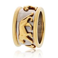  Cartier Cartier 18K Two Tone Walking Panthere Ring - 4481259