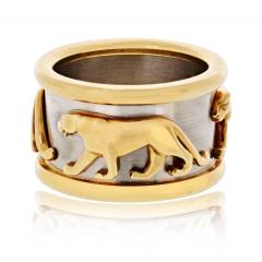  Cartier Cartier 18K Two Tone Walking Panthere Ring - 4483265