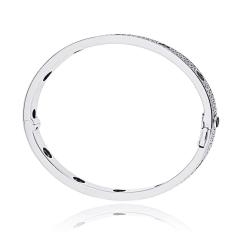  Cartier Cartier 18K WG Love All Diamond Pave Black Ceramic Size 18 With Cert Bracelet - 4511202