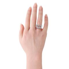  Cartier Cartier 18K White Gold Diamond C Ring - 4612313