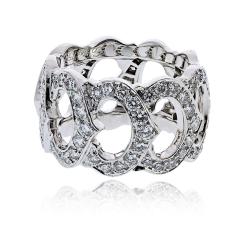  Cartier Cartier 18K White Gold Diamond C Ring - 4614049
