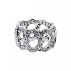  Cartier Cartier 18K White Gold Diamond C Ring - 4614060