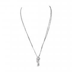  Cartier Cartier 18K White Gold Pave Panthere on a Triple Chain Pendant Necklace - 3984997