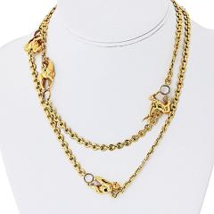  Cartier Cartier 18K Yellow Gold 5 Animal 33 Inches Necklace - 4359094