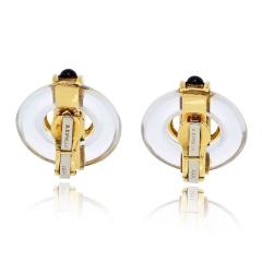  Cartier Cartier 18K Yellow Gold Aldo Cipullo 1973 Rock Crystal Earrings - 4541768