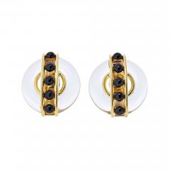  Cartier Cartier 18K Yellow Gold Aldo Cipullo 1973 Rock Crystal Earrings - 4545136