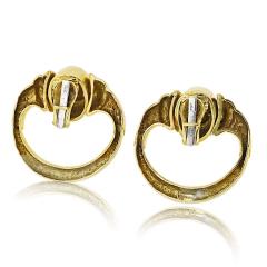  Cartier Cartier 18K Yellow Gold Aldo Cipullo Vintage 1971 Doorknocker Earrings - 4511190