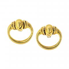  Cartier Cartier 18K Yellow Gold Aldo Cipullo Vintage 1971 Doorknocker Earrings - 4512269
