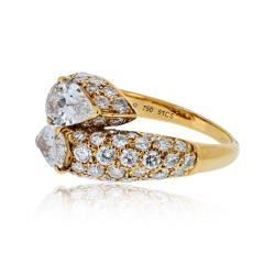  Cartier Cartier 18K Yellow Gold Diamond Deux Tetes Crois es Ring - 4481374