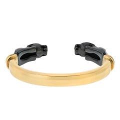  Cartier Cartier 18K Yellow Gold Double Head Hematite Cuff Bracelet - 4423550